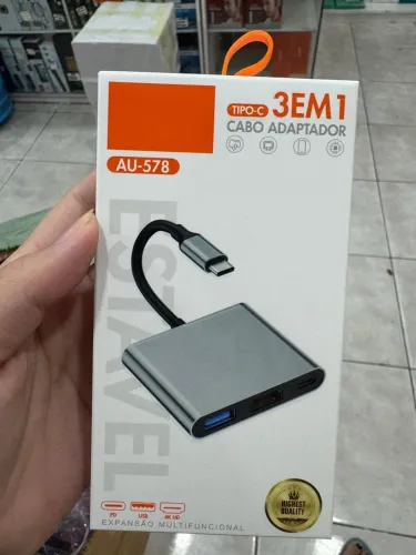 ?Chegou Adaptador Tipo C Para HDMI USB e Tipo C Fêmea CBO- fazemos Entregas