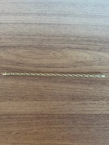 Pulseira Ouro 18K Baguete Dupla 5.13g