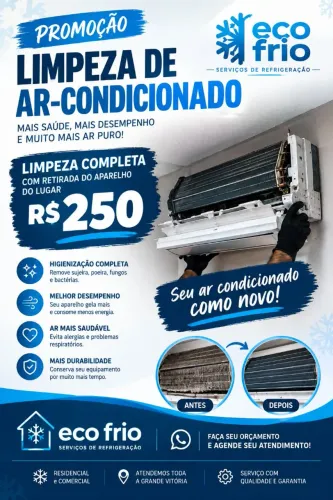 Igienização ar-condicionado