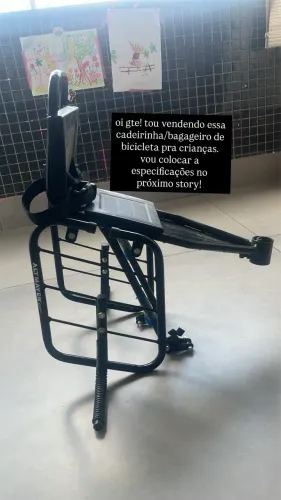 Cadeirinha Infantil Bicicleta Com Bagageiro Acoplado - Altmayer Preto
