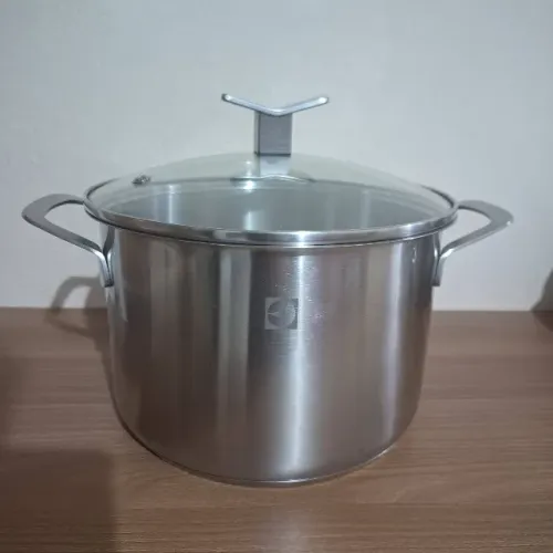 Electrolux 20cm 4l Fundo Triplo indução Aço inox Panela Caçarola Funda
