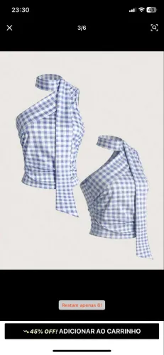 Blusa xadrez Azul
