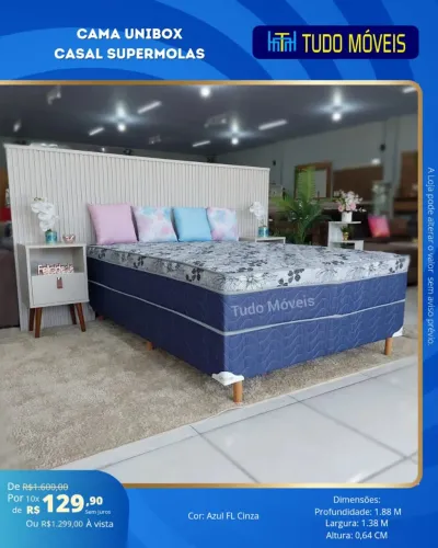Cama Unibox Casal Padrão Super Molas. Entreja e Montagem No Mesmo Dia.