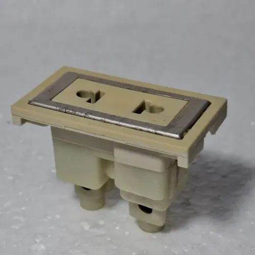 Modulo Tomada Dupla 2P Antiga Pial Elite Marfim Vintage