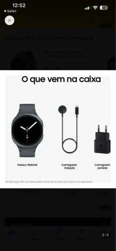 Galaxy Watch 8 44 mm LTE nota fiscal e garantia de 1 ano pela Samsung