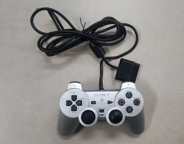 Controle PS2 Original Playstation 2 Prata