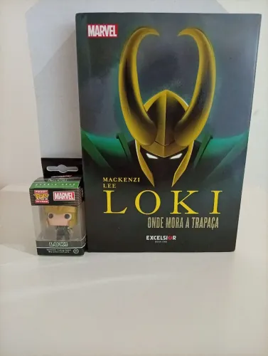 Livro Loki: onde mora a trapaça + Funko pocket Loki
