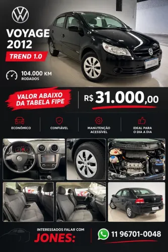 Volkswagen Voyage 1.0/1.0 City MI Total Flex 8V 4P 2012