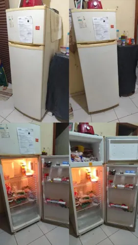 Vende-se essa geladeira <br>Passo cartão <br>Valor: 750<br>Retirada no jardim Brasil.