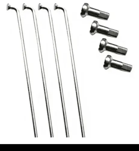 Raio de bicicleta aro 24 Aero aço 235mm x 2.0mm 36x raios finos cor prateado