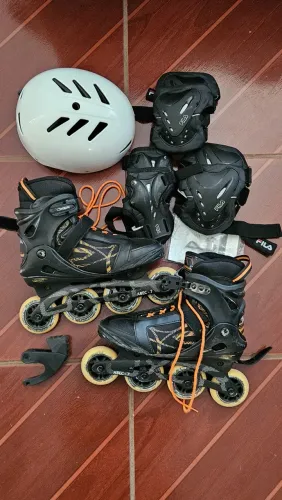 Patins Oxer Tam. 39 + Kit de Proteção Completo