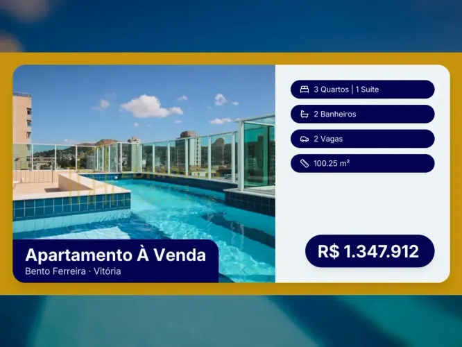 Apartamento Moderno com Varanda em Bento Ferreira, Vitória