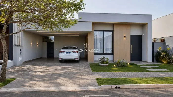 Residencial Green Park - Casa térrea à venda em Condomínio, mobiliada e decorada, com pisc