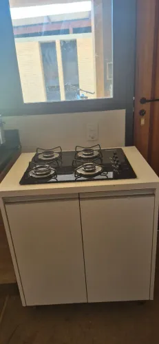 Cooktop 4 bocas e armário mdf