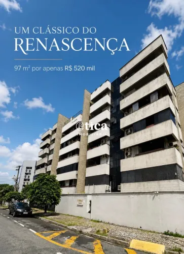 Apartamento de 97 m² no Edifício Lyon, no Renascença R$ 520 mil