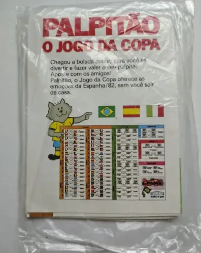 Cartela de aposta palpitão copa de 1982