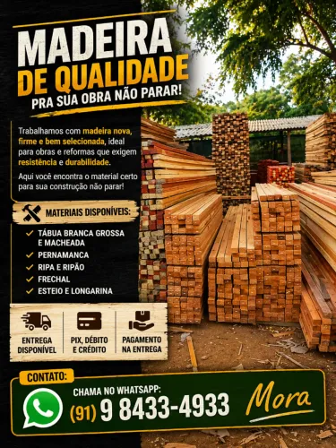 Madeira para sua obra