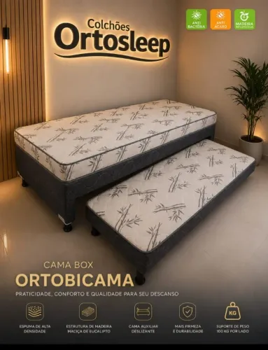 Bicama solteiro conjugada com 10 cm de espuma selada d28 