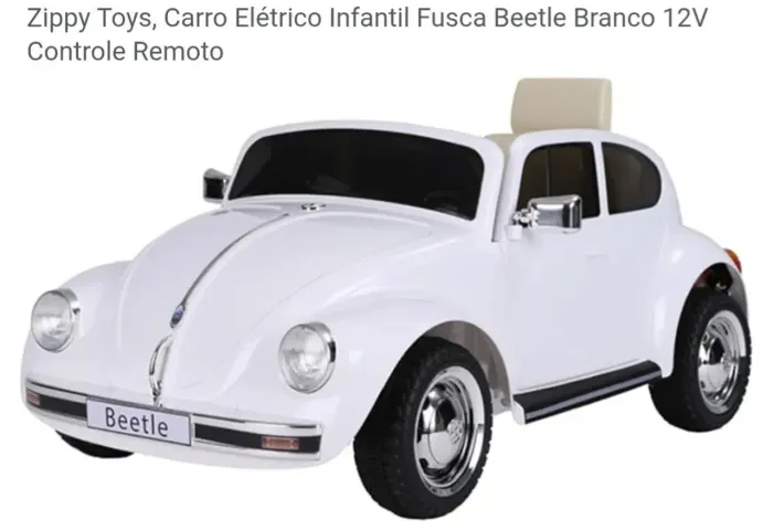 Fusca branco infantil elétrico
