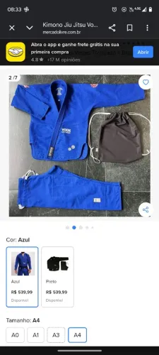 Kimono Vouk Las Vegas A1 azul