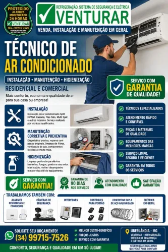Ar condicionado Instalação, Manutenção e higienizacao