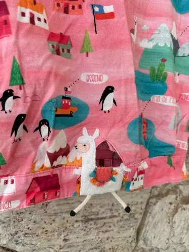 Blusa infantil menina Alphabeto rosa 4-6 anos.