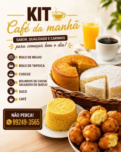 Kit de café da manhã para as mães 