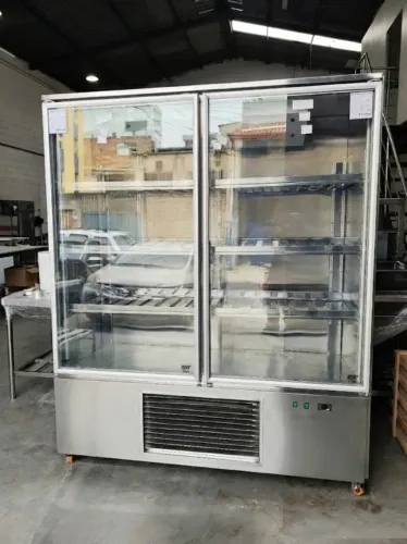 Expositor inox congelados 2 portas 1250×650×2080 