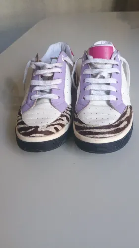 Tênis multicolorido em couro - 35