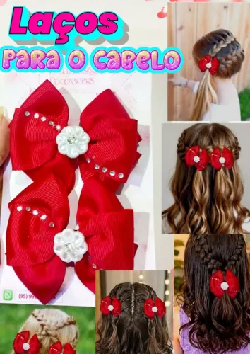par de laçinhos para o cabelo