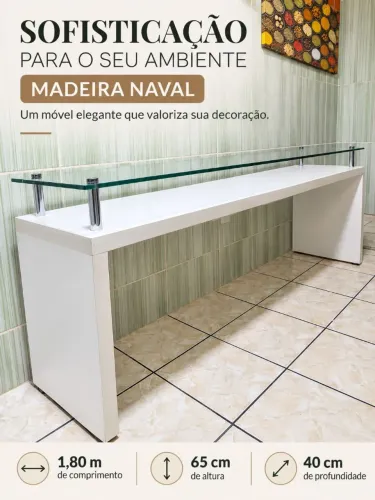 Rack com tampo de vidro - Um Luxo!