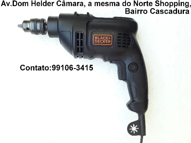 Furadeira de impacto black decker 560w BD500 / TM500 3/8 nova com caixa, chave mandril.