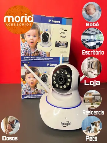 Babá eletrônica Câmera lp 3 Antenas Wireless Wifi C/visão Noturna