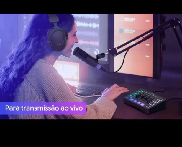V/AUDIO MIXER GAMER RGB AMPLIGAME FIFINE SC3