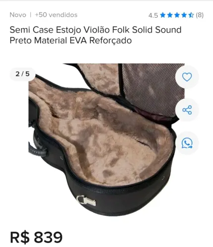 SEMICASE SOLID SOUND - VIOLÃO FOLK 