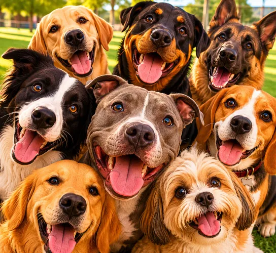 Adestramento de cães.