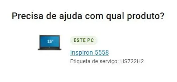 Notebook Dell 15" Inspiron 5558, 8gb de ram, processador I5, 128gb SSD