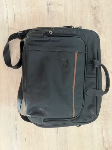 Bolsa em couro legítimo marrom escuro