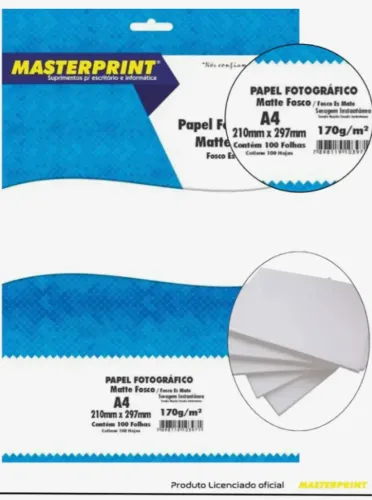 Papel Fotográfico Matte Fosco A4 170g 100f