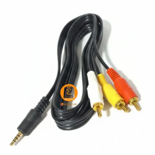Cabo Adaptador auxiliar P3 X 3RCA para TV B0X, Celular, Gps, Dvd Audio Video