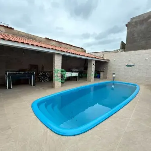 casa em Mongaguá, lado praia lote inteiro com piscina