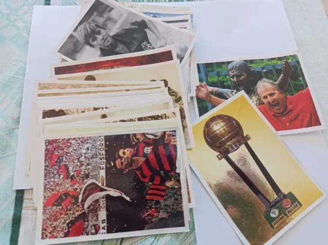 kit 42 figurinhas clube de regatas do flamengo