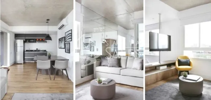 Apartamento para locação com 1 quarto, 1 sala, 2 banheiros e vaga de garagem na Cidade Mon