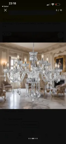Lustre De Cristal 12 Braços