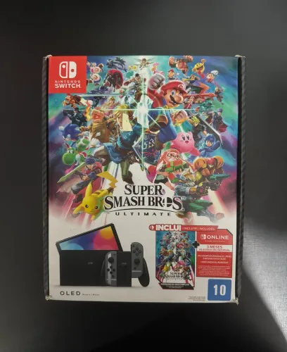 Console Nintendo Switch Oled Edição Super Smash Bros - Nunca usado 