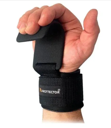 Strap Gancho com Munhequeira para Levantamento de Peso