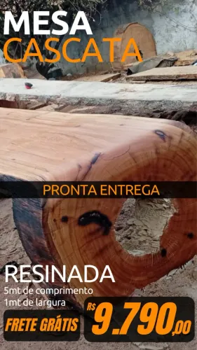 Mesa cascata rústica