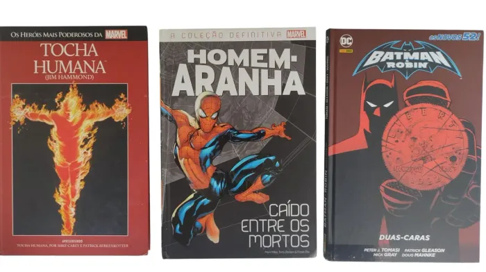 HQs homem aranha, Batman e tocha humana