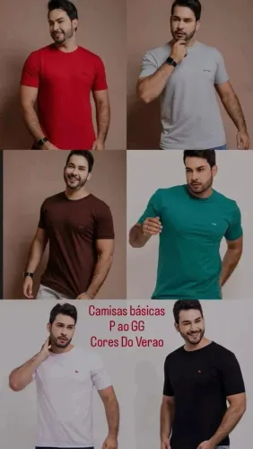 Camisas Basicas Lisas 3 por R$100 pix