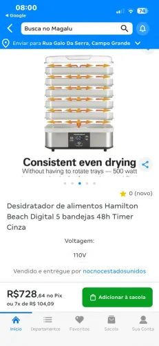 Desidratador de alimentos